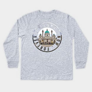 Vienna round stamp design Kids Long Sleeve T-Shirt